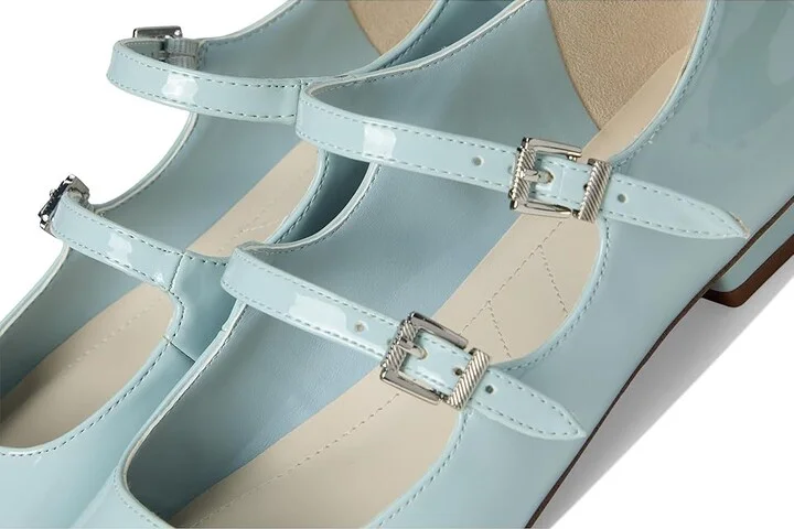 Franco Sarto Tesoro Mary Jane Women's Shoes Soft Blue : 7 M, Textile - Image 7