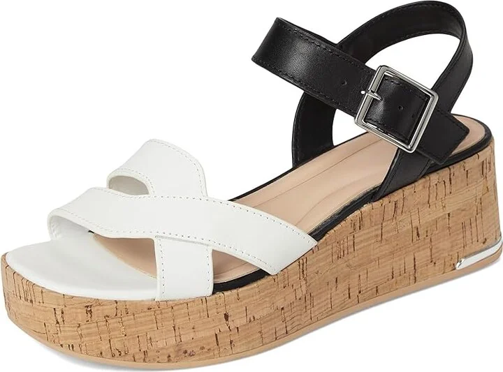 Franco Sarto Tilly Women's Wedge Shoes Black/White : 6.5 M, Leather/Rubber - Image 5