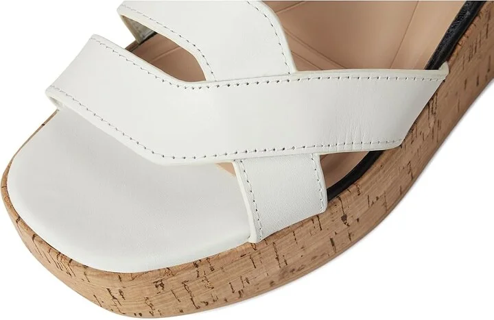 Franco Sarto Tilly Women's Wedge Shoes Black/White : 6.5 M, Leather/Rubber - Image 7