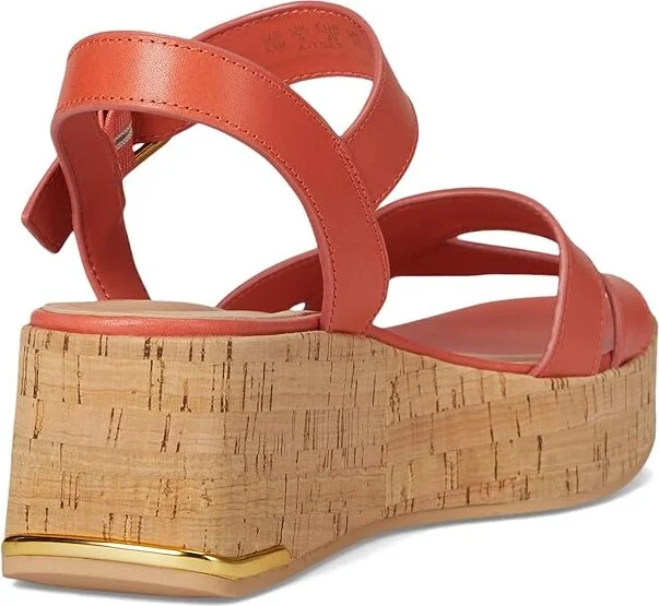 Franco Sarto Tilly Women's Wedge Shoes Coral Pink : 9 M, Leather/Rubber - Image 4