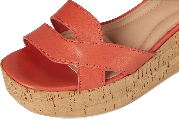 Franco Sarto Tilly Women's Wedge Shoes Coral Pink : 9 M, Leather/Rubber - Image 7