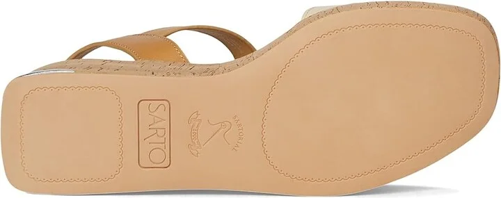 Franco Sarto Tilly Women's Wedge Shoes White/Tan/Beige : 6 M, Leather/Rubber - Image 3