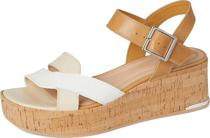 Franco Sarto Tilly Women's Wedge Shoes White/Tan/Beige : 6 M, Leather/Rubber - Image 5