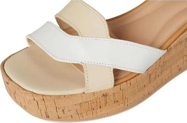 Franco Sarto Tilly Women's Wedge Shoes White/Tan/Beige : 6 M, Leather/Rubber - Image 7