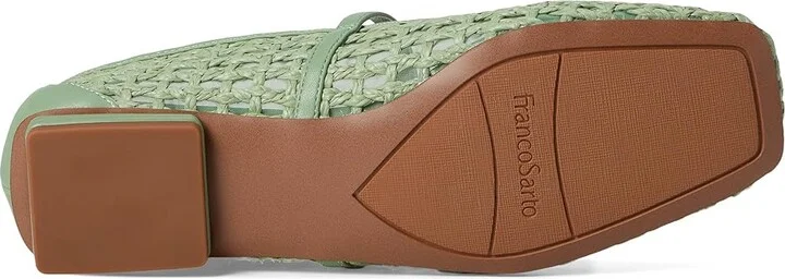 Franco Sarto Tinsley Mary Jane Flats Women's Flat Shoes Aloe Green Woven Fabric : 9.5 M, Leather/Rubber - Image 3