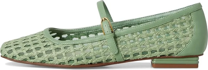 Franco Sarto Tinsley Mary Jane Flats Women's Flat Shoes Aloe Green Woven Fabric : 9.5 M, Leather/Rubber - Image 6