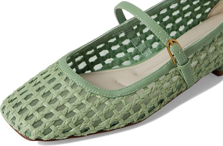 Franco Sarto Tinsley Mary Jane Flats Women's Flat Shoes Aloe Green Woven Fabric : 9.5 M, Leather/Rubber - Image 7