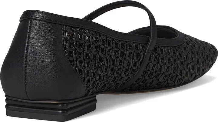 Franco Sarto Tinsley Mary Jane Flats Women's Flat Shoes Black Open Weave : 11 M, Leather/Rubber - Image 4