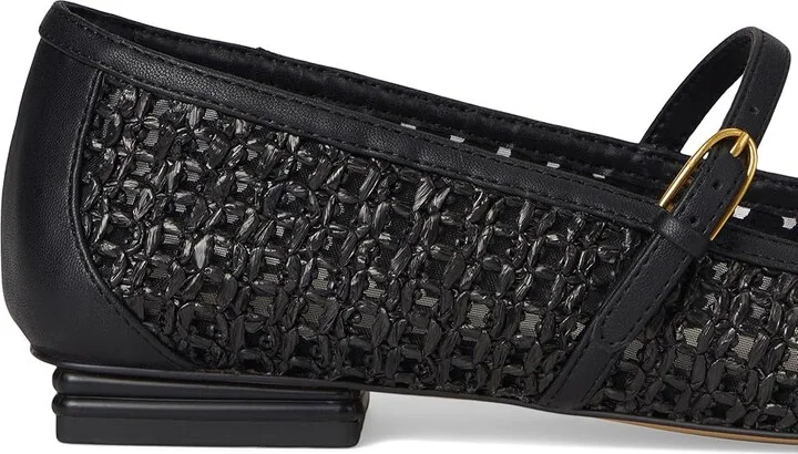 Franco Sarto Tinsley Mary Jane Flats Women's Flat Shoes Black Open Weave : 11 M, Leather/Rubber - Image 7