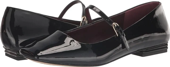 Franco Sarto Tinsley Mary Jane Flats Women's Flat Shoes Black Synthetic : 10 M