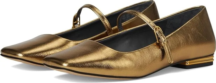 Franco Sarto Tinsley Mary Jane Flats Women's Flat Shoes Bronze Metallic : 6.5 M, Leather/Rubber
