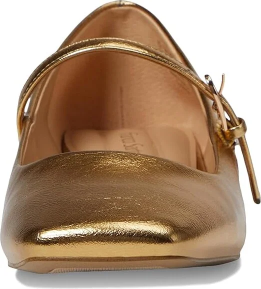 Franco Sarto Tinsley Mary Jane Flats Women's Flat Shoes Gold Metallic : 10 M, Leather/Rubber - Image 2