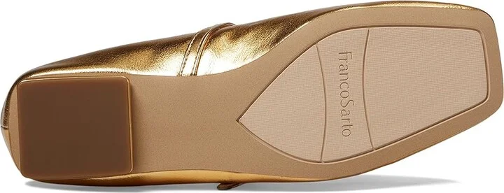 Franco Sarto Tinsley Mary Jane Flats Women's Flat Shoes Gold Metallic : 10 M, Leather/Rubber - Image 3