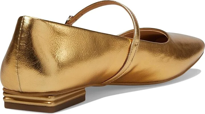 Franco Sarto Tinsley Mary Jane Flats Women's Flat Shoes Gold Metallic : 10 M, Leather/Rubber - Image 4