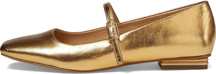 Franco Sarto Tinsley Mary Jane Flats Women's Flat Shoes Gold Metallic : 10 M, Leather/Rubber - Image 6