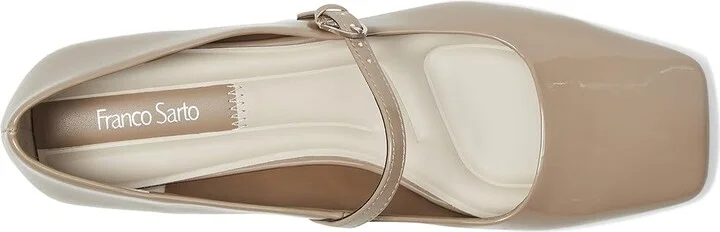 Franco Sarto Tinsley Mary Jane Flats Women's Flat Shoes Marble Grey : 5 M, Faux Leather - Image 2