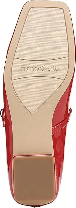 Franco Sarto Tinsley Mary Jane Flats Women's Flat Shoes Red Patent : 6 M, Synthetic - Image 3