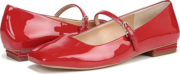 Franco Sarto Tinsley Mary Jane Flats Women's Flat Shoes Red Patent : 6 M, Synthetic - Image 5