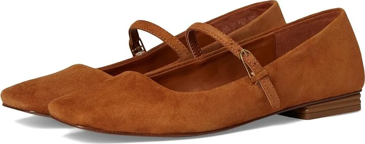 Franco Sarto Tinsley Mary Jane Flats Women's Flat Shoes Saddle Tan : 5 M, Faux Leather