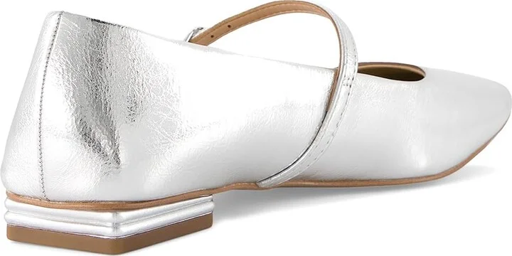 Franco Sarto Tinsley Mary Jane Flats Women's Flat Shoes Silver Metallic : 8.5 M, Leather/Rubber - Image 4