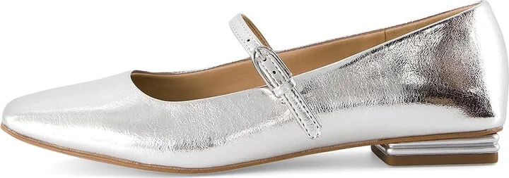 Franco Sarto Tinsley Mary Jane Flats Women's Flat Shoes Silver Metallic : 8.5 M, Leather/Rubber - Image 6