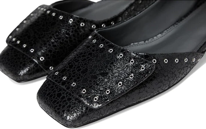 Franco Sarto Tracy Embellished Women's Flat Shoes Black Leather : 9.5 M, Leather/Rubber - Image 7
