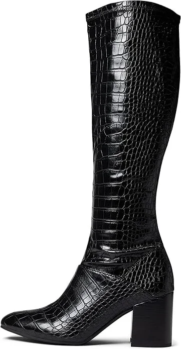 Franco Sarto Tribute Women's Boots Black Croc 2 : 8 W - Image 5