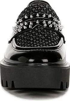 Franco Sarto Urban Women's Flat Shoes Black/Silver Stud : 6.5 M, Leather - Image 4