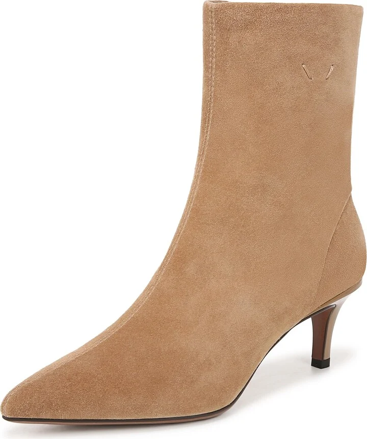 Franco Sarto Womens Anna Western Classic Ankle Boot Tuscan Taupe Suede 6 M