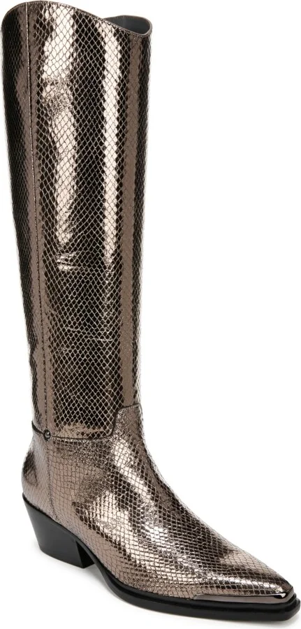 Pewter Snake Faux Leather