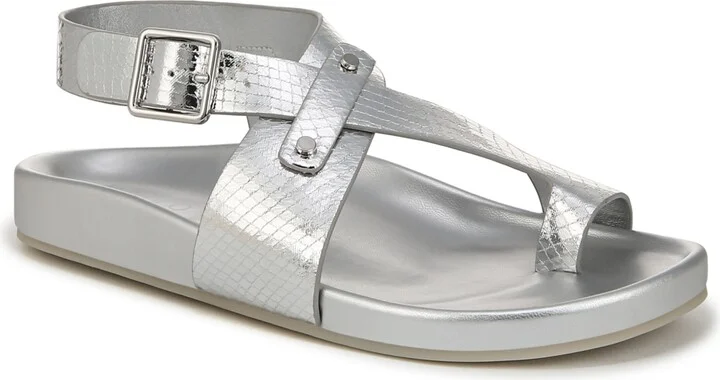 Silver Snake Print Faux Leather