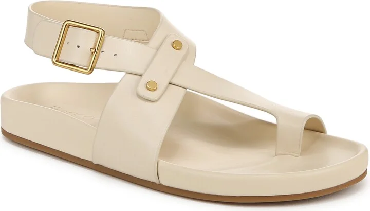Franco Sarto Women's Blair Toe Loop Round Toe Flat Sandals