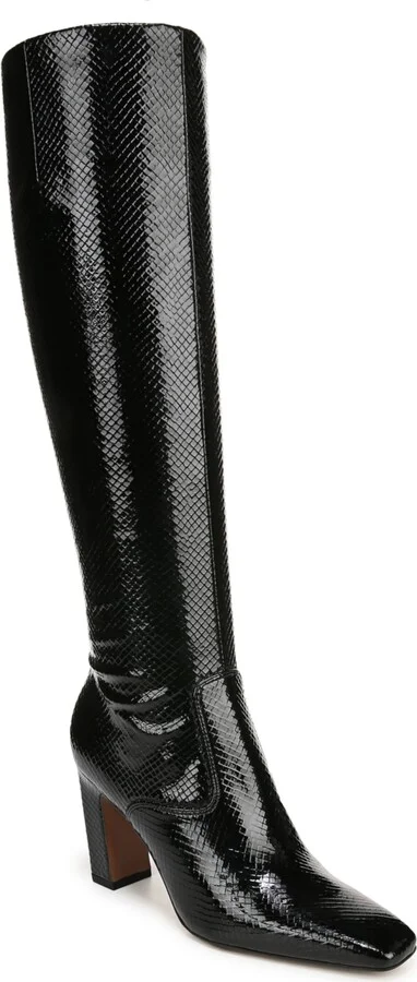 Black Snake Print Faux Leather