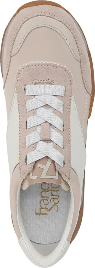 Franco Sarto Women's Brescia Lace Up Jogger Sneakers - Multi Beige Faux Leather/Fabric - Image 4