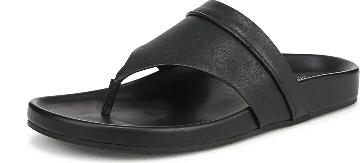 Franco Sarto Womens Brooks Flip-Flop Black 6 M