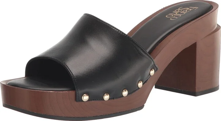 Franco Sarto Womens Capri Clog Sandal Black 9 M