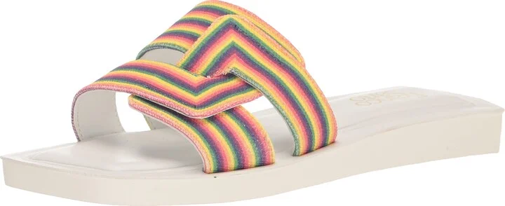 Franco Sarto Womens Capri Slide Sandal Rainbow 9 M