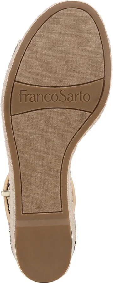 Franco Sarto Women's Clemens Espadrille Wedge Sandals - Tan/Black Fabric - Image 5