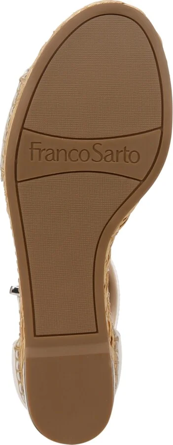 Franco Sarto Women's Clemens Espadrille Wedge Sandals - Tan/Black Fabric - Image 9
