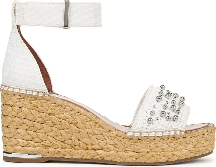 Franco Sarto Women's Clemens Raffia Espadrille Wedge Sandals - Image 2