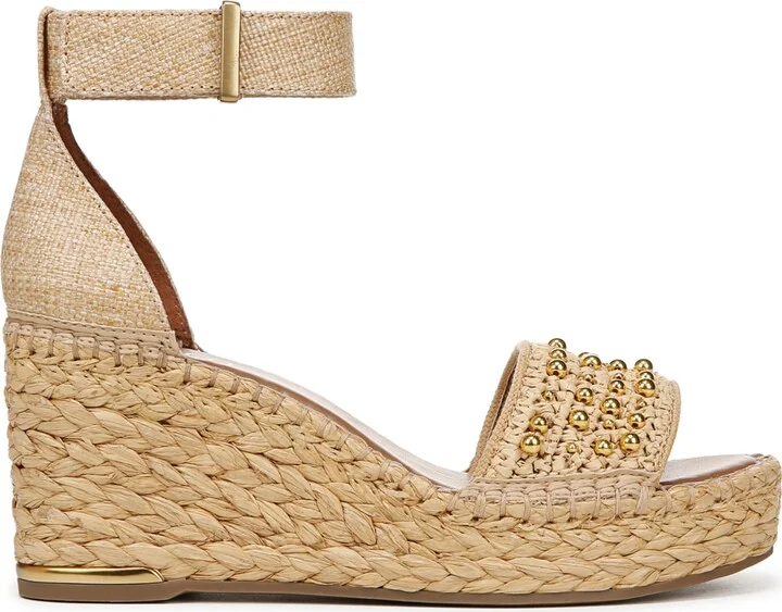 Franco Sarto Women's Clemens Raffia Espadrille Wedge Sandals - Image 6