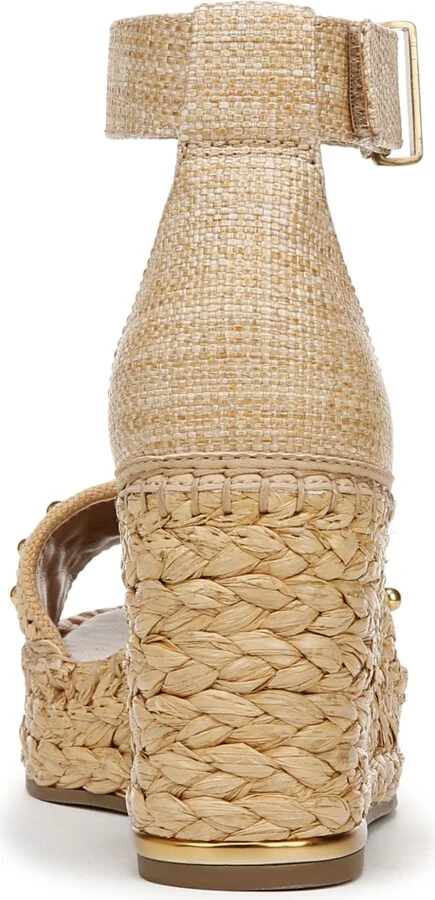 Franco Sarto Women's Clemens Raffia Espadrille Wedge Sandals - Image 7
