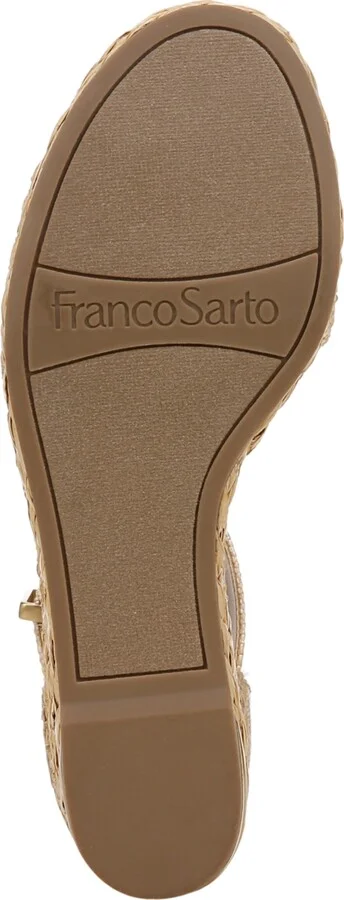 Franco Sarto Women's Clemens Raffia Espadrille Wedge Sandals - Image 9