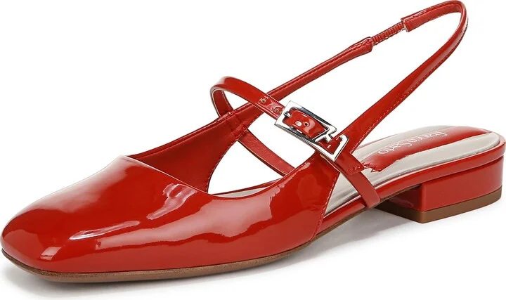 Franco Sarto Womens Destin Ballet Flat Vintage Red Patent 7 W