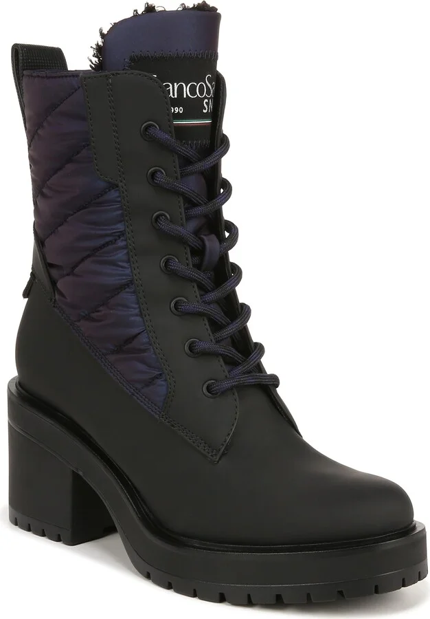 Franco Sarto Womens Dizzy Heeled Winter Boots Navy 5.5 M