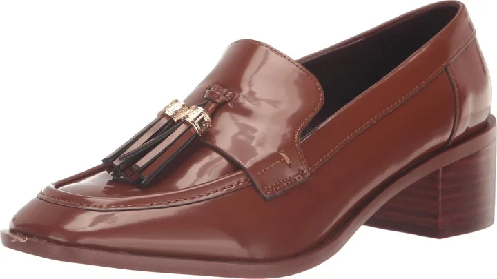 Franco Sarto Womens Donna Heeled Loafer Tobacco Brown 6.5 M