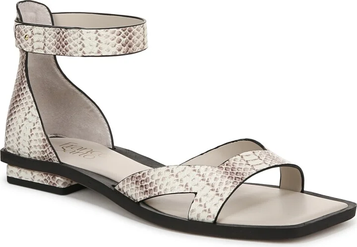 Grey Snake Print Faux Leather