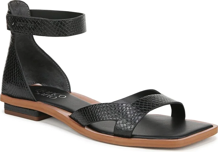 Black Snake Print Faux Leather