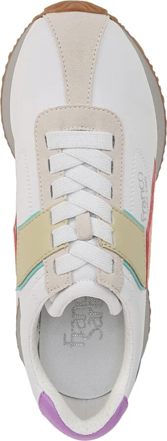 Franco Sarto Women's Erica Lace Up Platform Sneakers - Multi White Leather/Faux Leaher/Fabric - Image 4