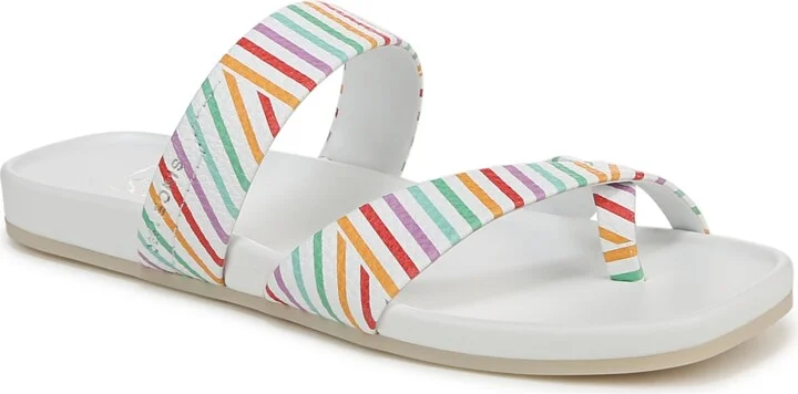 White,rainbow Faux Leather